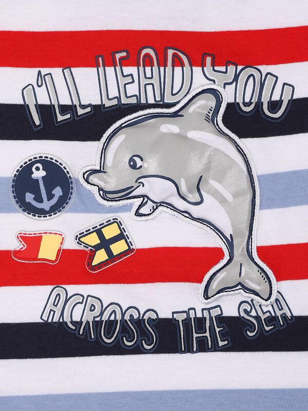 Stripe T-Shirt With Print image number 2